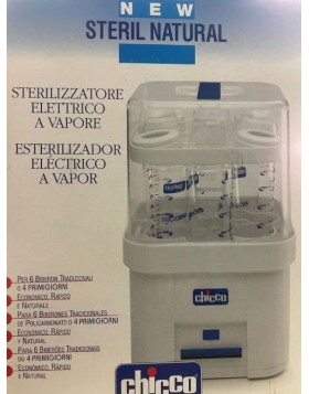 Chicco Steril Natural Ηλεκτρικός Αποστειρωτής Μπιμπερό 6 Θέσεων με Φυσικό Ατμό – 3‑σε‑1 (Αποστείρωση‑Στέγνωμα‑Αποθήκευση)