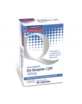 Lamberts Co‑Enzyme Q10 100 mg – 60 Μαλακές Κάψουλες | Φυσική Ενέργεια & Υποστήριξη Καρδιάς