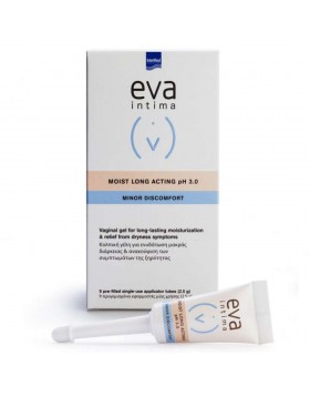 Intermed Eva Intima Moist Long Acting pH 3.0 Υγραντική Κολπική Γέλη για Ανακούφιση της Ξηρότητας, 9x2,5g