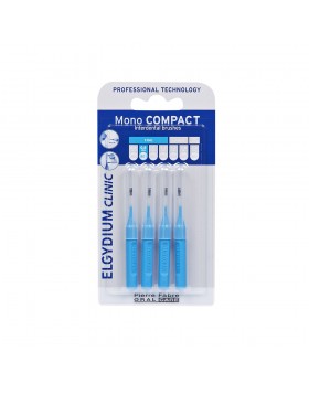 Elgydium Clinic Mono Compact Μεσοδόντια Βουρτσάκια 0.4mm Μπλε 4τμχ