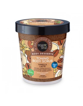 Organic Shop by Natura Siberica Body Desserts Toning Body Scrub Vanilla Latte Τονωτικό Απολεπιστικό Σώματος Βανίλια-Καφές 450ml