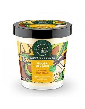 Organic Shop by Natura Siberica Body Desserts Banana Milkshake Επανορθωτική Κρέμα Σώματος 450ml