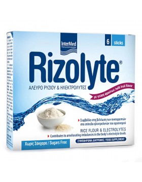 Rizolyte Άλευρο Ρυζιού και Ηλεκτρολύτες κατά της Διάρροιας, 6 φακελάκια