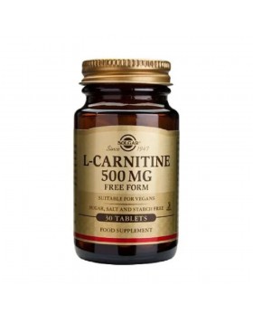 Solgar L-Carnitine 500mg 30 Δισκία – Ενέργεια, Μεταβολισμός & Λιποδιάλυση