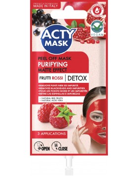 Maschera Peel Off Purificante ai Frutti Rossi Μάσκα Προσώπου Detox