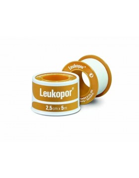 Leukoplast Leukopor Αυτοκόλλητη Χάρτινη Eπιδεσμική Tαινία 2,5cmx5m 1τεμ