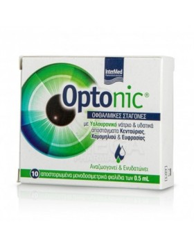 Intermed Optonic Οφθαλμικές σταγόνες με Υαλουρονικό οξύ x 10Amp