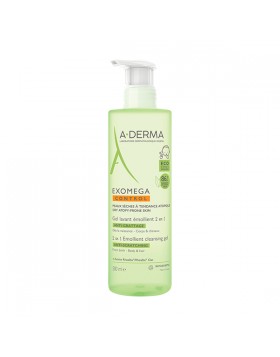 A-Derma Exomega Control Gel Lavant 2in1 500ml – Καθαριστικό Σώματος & Μαλλιών για Ξηρό & Ατοπικό Δέρμα