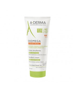 A-Derma Exomega Control Emollient Cream Anti-Scratching Rich 200 ml – Εντατική Φροντίδα για Ξηρό & Ατοπικό Δέρμα