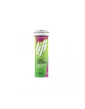 Gluco Tabs Lift Fast Acting Juicy Rasberry Ταμπλέτες Γλυκόζης με Γεύση Βατόμουρο, 10 tabs