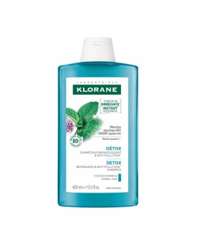 Klorane Shampoo Detox Σαμπουάν για Κανονίκα Μαλλιά με Βιολογική Μέντα 400ml