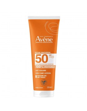 Avene Eau Thermale Lait Solaire Αντιηλιακό Γαλάκτωμα 100% Invisible SPF50+, 250ml