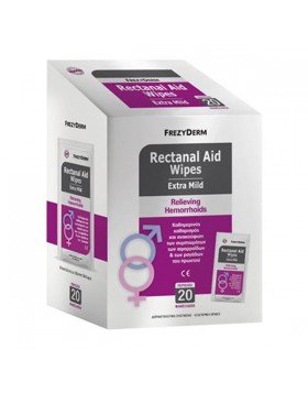 Frezyderm Rectanal Aid Wipes Καθαρισμός & Ανακούφιση των Συμπτωμάτων των Αιμορροϊδων 20τμχ