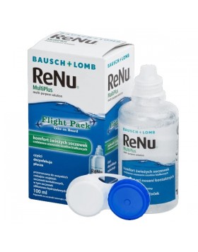 Bausch & Lomb ReNu Multiplus Flight Pack Διάλυμα Καθαρισμού Φακών Επαφής Πολλαπλών Χρήσεων & Θήκη Φακών 100ml