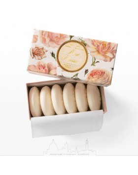 Saponificio Fiorentino Rose Blossom – Σετ 6×50g σαπουνιών με άρωμα τριαντάφυλλο και φυτική σύνθεση για πολυτελή φροντίδα