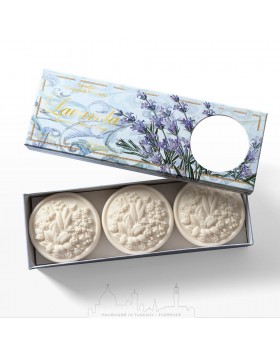 Saponificio Fiorentino Lavender – Σετ 3 φυτικά σαπούνια 125g με χαλαρωτικό άρωμα λεβάντας για φυσική φροντίδα και δροσερή αίσθηση