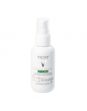 Vichy Capital Soleil UV-Clear SPF50+ Λεπτόρρευστο Αντηλιακό Προσώπου Κατά των Ατελειών & της Λιπαρότητας, 40ml
