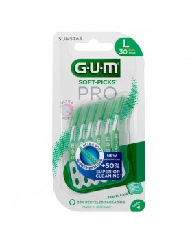 Gum Soft Picks Pro Large – Μεσοδόντια Βουρτσάκια 30τμχ για Πλατιά Μεσοδόντια Διαστήματα & Υγιή Ούλα