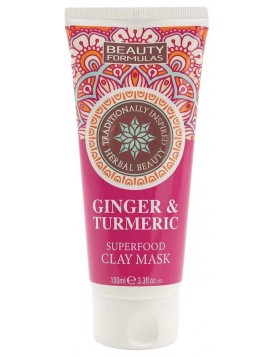 Beauty Formulas Ginger & Turmeric Superfood Clay Mask 100ml | Μάσκα Προσώπου με Τζίντζερ και Κουρκουμά