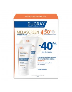 Ducray Promo (2x50ml) Melascreen Creme SPF50+ Προστατευτική Κρέμα Κατά των Κηλίδων Για Ξηρό Δέρμα SPF50+ 2x50ml