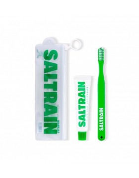 Saltrain Dental Kit Green Οδοντόκρεμα 30g & Οδοντόβουρτσα – Μινιμαλιστικό Σετ για Καθαρά Δόντια 