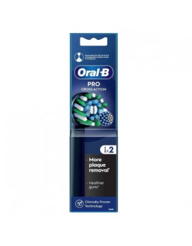 Oral-B Cross Action Black Edition Clean Maximiser Κεφαλές Οδοντόβουρτσας 2τμχ