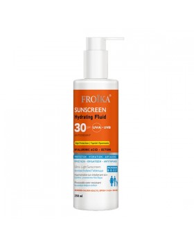 Froika Sunscreen Hydrating Fluid SPF 30 – Αντιηλιακό Γαλάκτωμα με Υαλουρονικό Οξύ, Ενυδάτωση & Αντιγήρανση – Πρόσωπο & Σώμα 250 ml