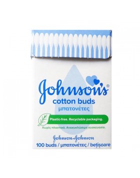 Johnson’s Cotton Buds 100τμχ – 100% βαμβάκι, ανακυκλώσιμη συσκευασία