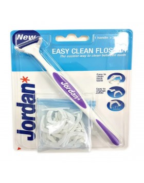 Jordan Easy Clean Flosser με Λαβή & 20 Νήματα - 1τμχ 