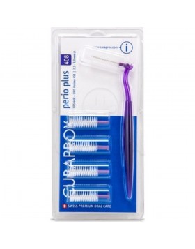 Curaprox Perio Plus 408 Μεσοδόντια Βουρτσάκια Μωβ, 5 τεμάχια με λαβή