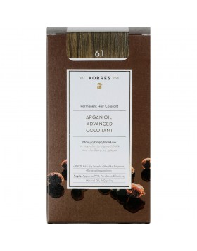 Korres Argan Oil Advanced Colorant 6.1 Ξανθό Σκούρο Σαντρέ – Μόνιμη Βαφή Μαλλιών 50 ml χωρίς Αμμωνία