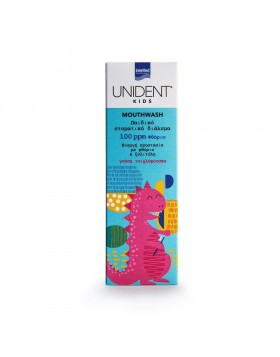 Intermed Unident Kids Mouthwash 100ppm με Γεύση Τσιχλόφουσκα 250ml