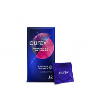 Durex Intense Performax x12 – Προφυλακτικά Με Καθυστέρηση & Διέγερση | Απόλαυση & Έλεγχος Μαζί