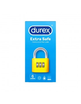 Durex Extra Safe x6 – Ενισχυμένα Προφυλακτικά για Επιπλέον Ασφάλεια & Σιγουριά στην Επαφή