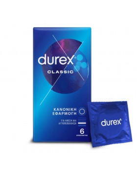 Durex Classic Προφυλακτικά x6 – Natural / Κανονική Εφαρμογή 56 mm