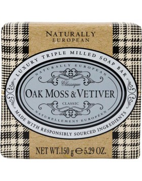 Naturally European Oak Moss & Vetiver Soap 150g – Αρωματικό Σαπούνι Πολυτελείας με Βρύα Δρυός & Βέτιβερ