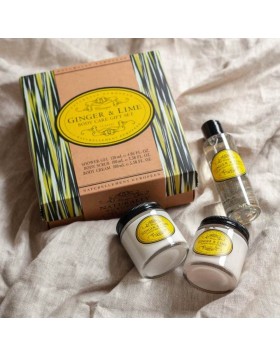 Naturally European Ginger and Lime Body Care Gift Set, Θρέφει και Προστατεύει Όλους Τους Τύπους Δέρματος, Περιλαμβάνει Αφρόλουτρο 120ml, Απολεπιστικό Σώματος 100ml και Κρέμα Σώματος 100ml