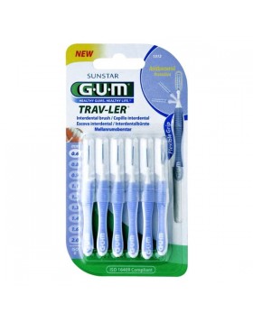 Gum Trav-ler Μεσοδόντιο Βουρτσάκι 0,6mm Μωβ, 6τεμ