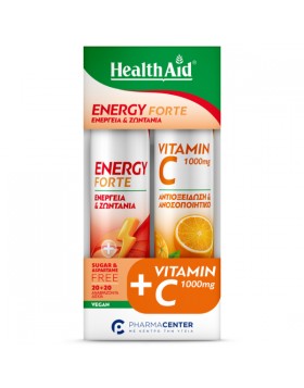 Health Aid Combo Pack – Energy Forte & Vitamin C 1000 mg, 40 Αναβράζουσες Ταμπλέτες - Δύναμη & Ενέργεια