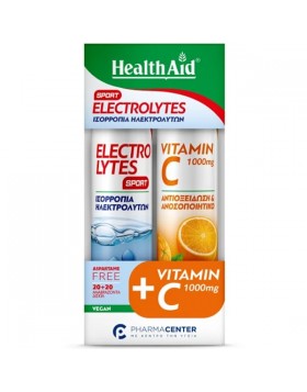 Health Aid Combo Pack – Electrolytes Sport & Vitamin C 1000 mg, 40 eff. Tabs - Ευεξία & Αθλητική Απόδοση