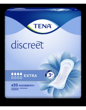 Tena Discreet Extra 20 τεμ – Σερβιέτες Ακράτειας για Γυναίκες, Μέτρια Απώλεια Ούρων