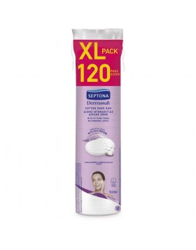Septona Dermasoft Cotton Pads 120τεμ – Δίσκοι Ντεμακιγιάζ Βαμβακεροί