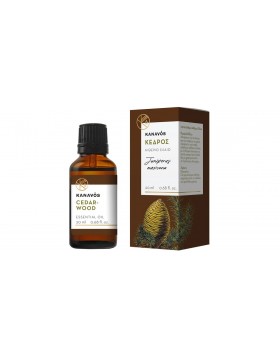 Kanavos Cedarwood Essential Oil Αιθέριο Έλαιο Κέδρου 20ml – 100% Καθαρό Αιθέριο Έλαιο Κέδρου για Αρωματοθεραπεία & Ευεξία