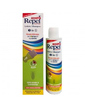 Uni-Pharma Repel Anti-lice Restore Lotion/Shampoo Αγωγή Εξάλειψης για Ψείρες & Κόνιδες, 200gr
