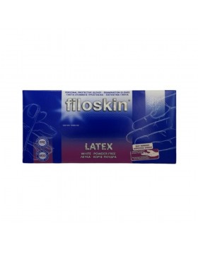 Filoskin Γάντια Λάτεξ Χωρίς Πούδρα 100τμχ – Εξεταστικά Γάντια Μίας Χρήσης