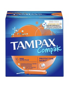 Tampax Compak Super Plus με Απλικατέρ – Υψηλή Προστασία (16τεμ)
