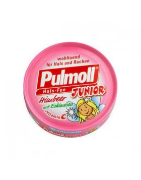 Pulmoll Junior Καραμέλες για Παιδιά με Βατόμουρο, Εχινάκεια & Βιταμίνη C Καταπραΰνουν το Λαιμό & Ενισχύουν το Ανοσοποιητικό - Χωρίς Ζάχαρη, 45gr