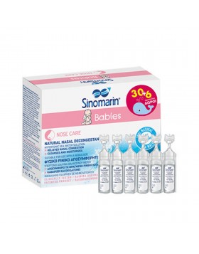 Sinomarin Babies 30+6 Αμπούλες Δώρο – Ισότονο Θαλασσινό Νερό για Μωρά & Βρέφη