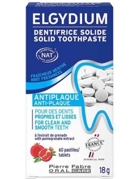 Elgydium Antiplaque Solid Toothpaste Στερεή Οδοντόκρεμα 60tabs