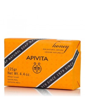 Apivita Natural Soap Σαπούνι με Μέλι 125 g – Φυσικό & Ενυδατικό για Πρόσωπο & Σώμα